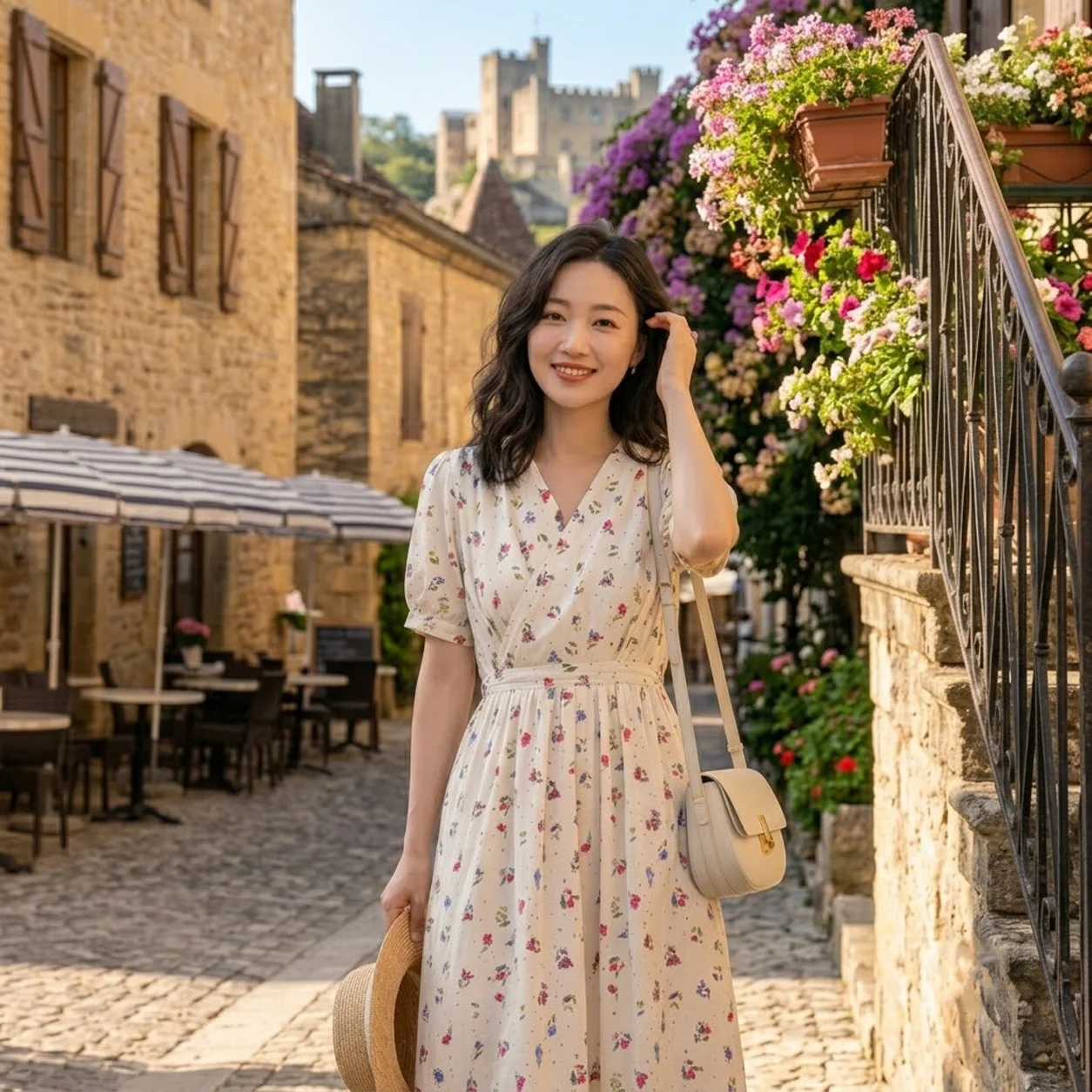 Women's Summer Chiffon Long Dress Floral Casual Maxi Dress - Image 1