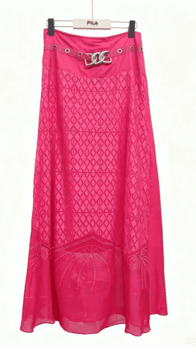 Heavy Industry Hot Diamond Half-Length Skirt Women's Elegant Mesh Midi Skirt - Image 8