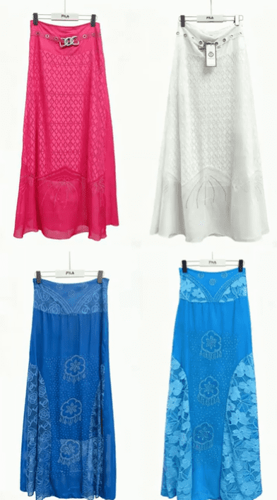 Heavy Industry Hot Diamond Half-Length Skirt Women's Elegant Mesh Midi Skirt - Image 10