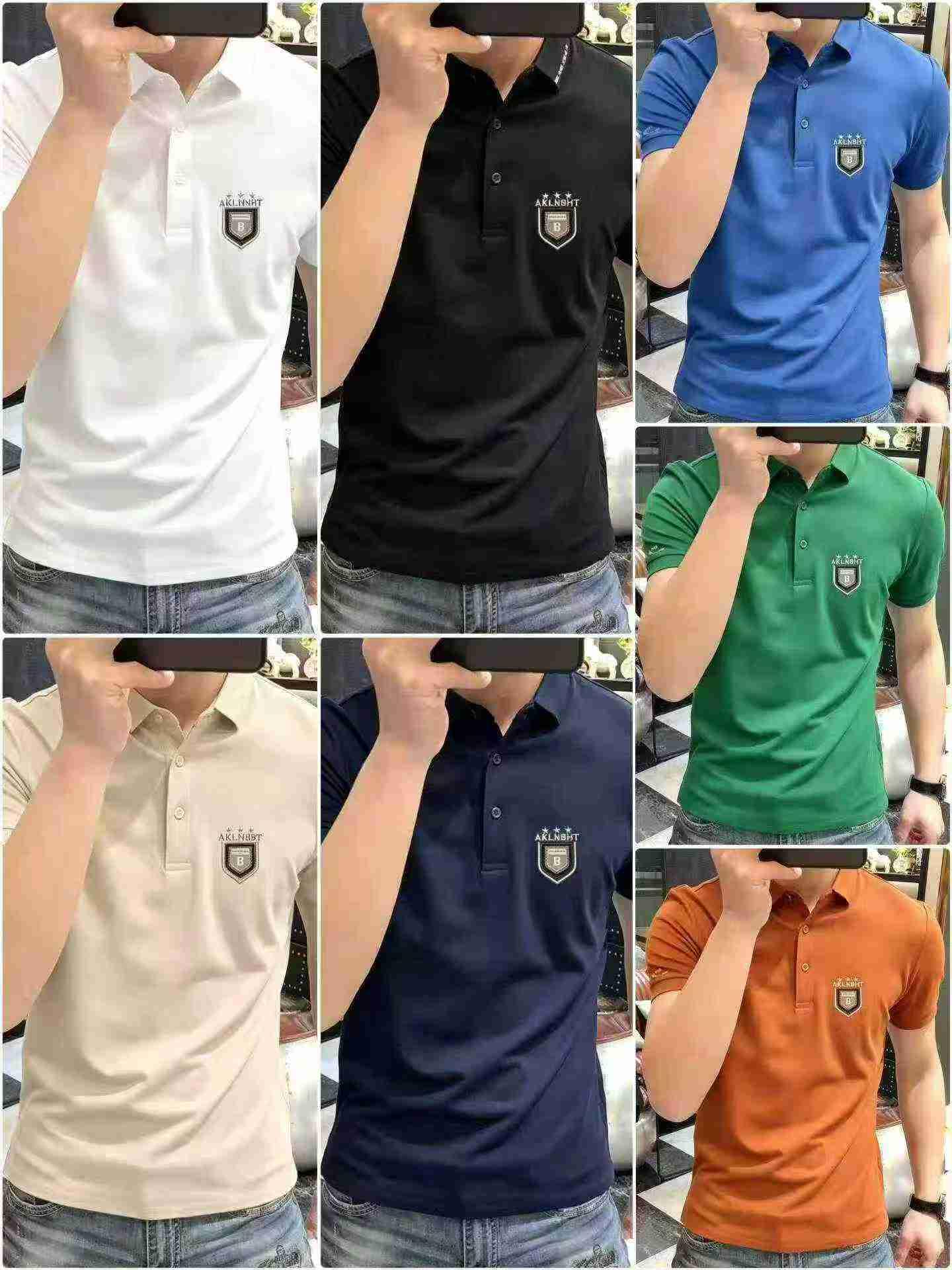 Men's Classic Polo Shirt Casual Short Sleeve Cotton Blend Tee - Image 3