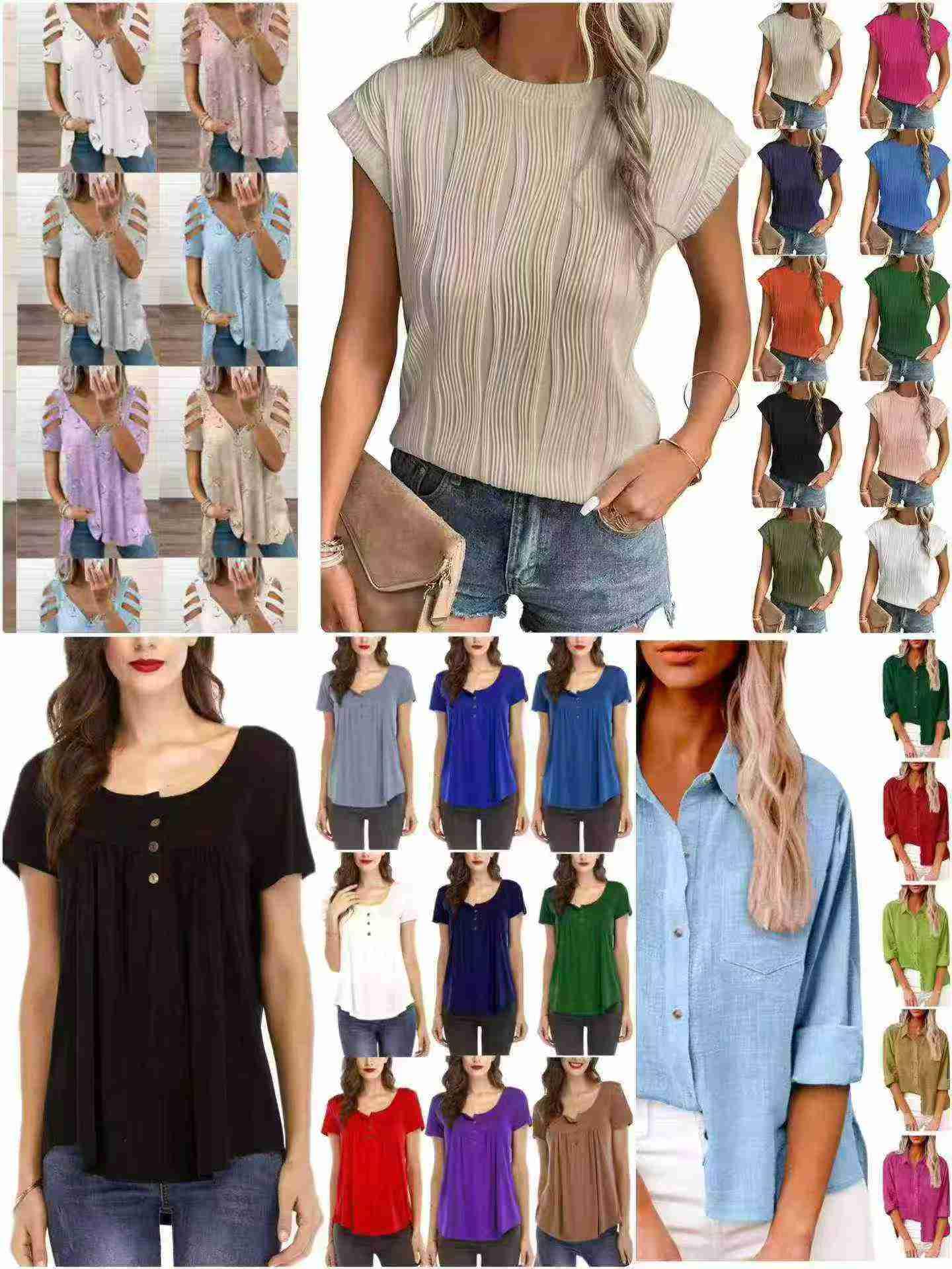 Women's Casual Fashion Top Loose Fit Everyday Blouse