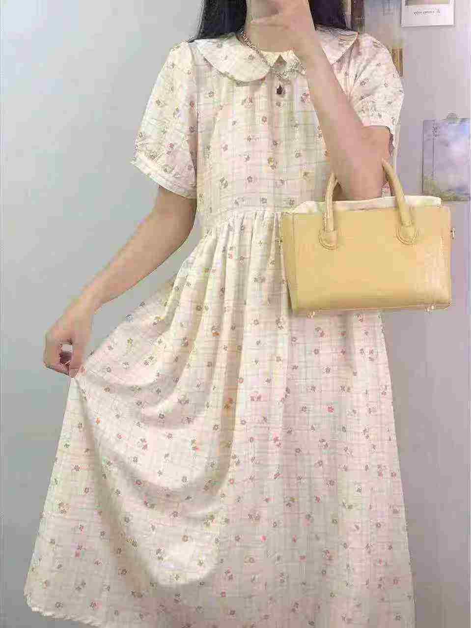Women's Summer Chiffon Long Dress Floral Casual Maxi Dress - Image 7