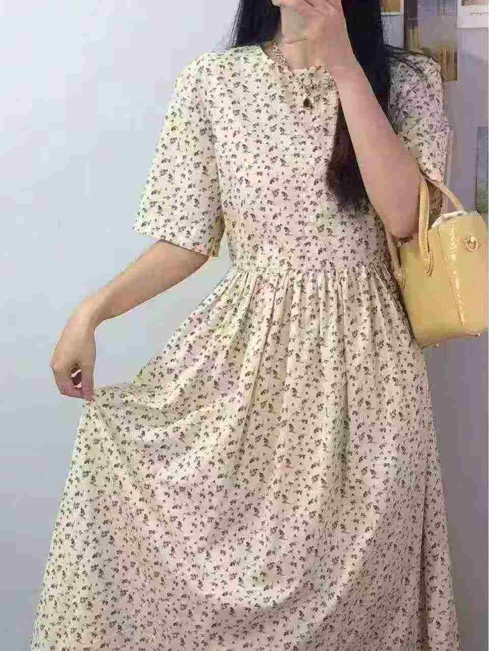 Women's Summer Chiffon Long Dress Floral Casual Maxi Dress - Image 8