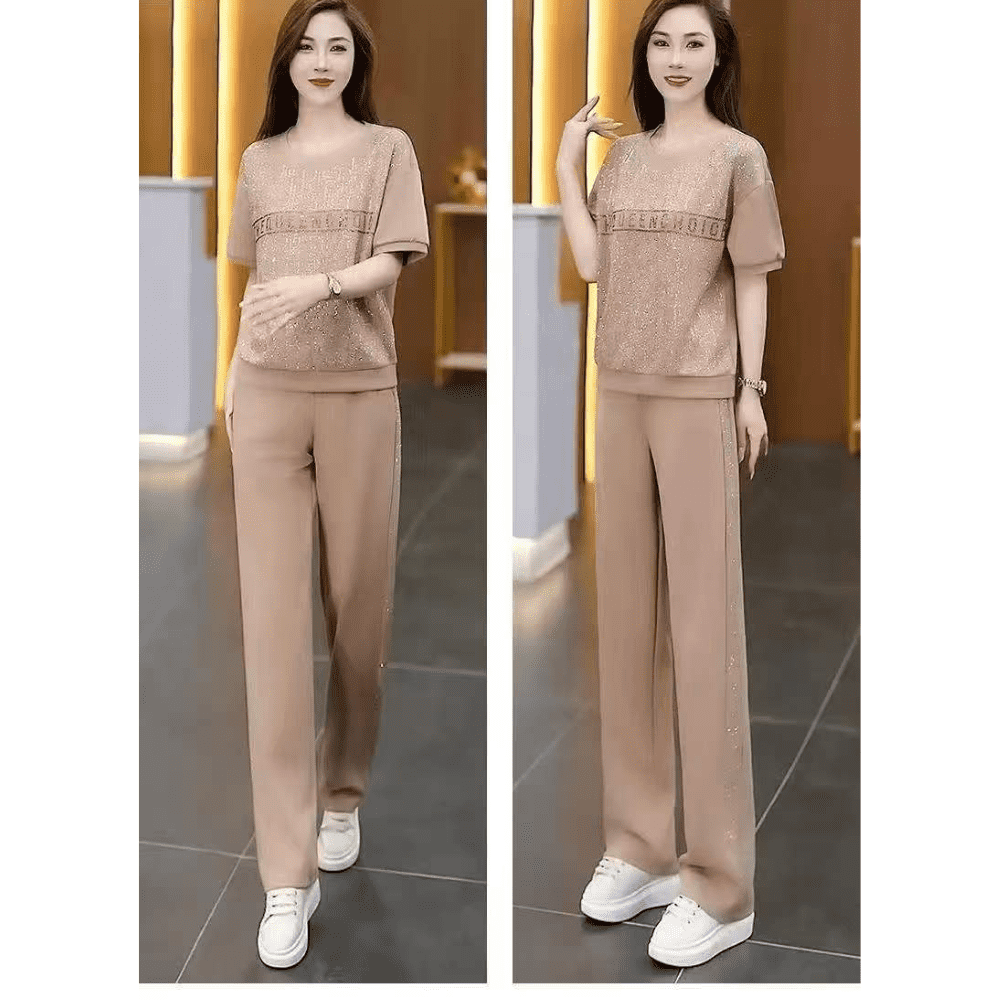 Women’s Summer Two-Piece Wide Leg Pants Set - Image 3