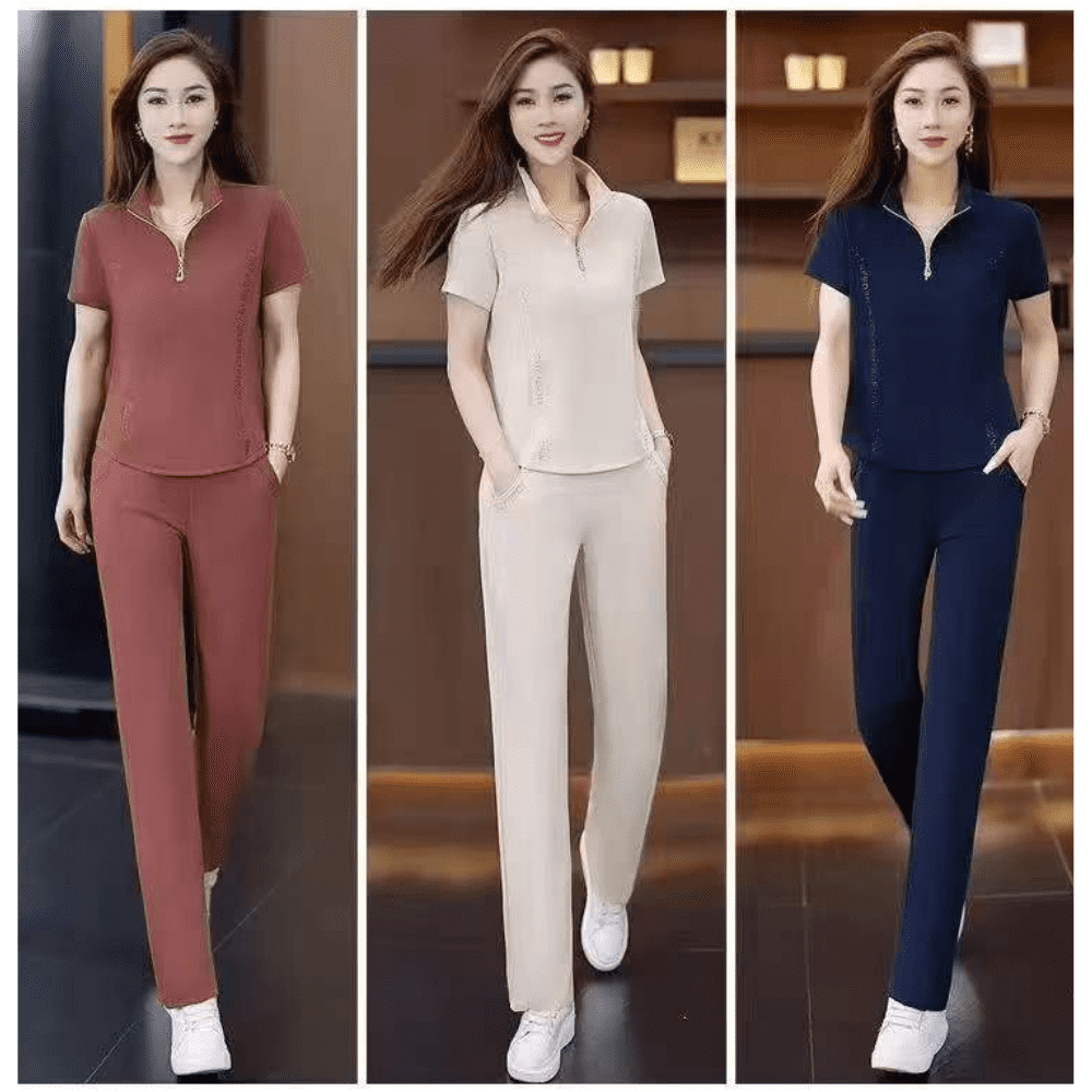 Women’s Summer Two-Piece Wide Leg Pants Set
