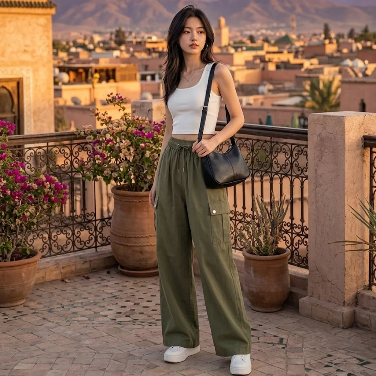 Women’s High-Waist Wide-Leg Workwear Trousers - Image 1