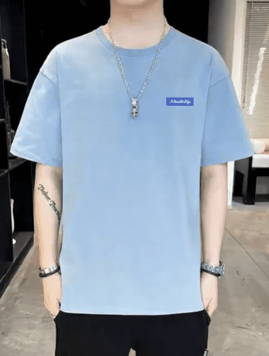 Men's Solid Color T-Shirt – Casual, Lightweight Summer T-Shirt - Image 3