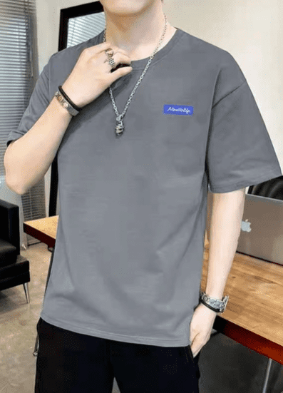 Men's Solid Color T-Shirt – Casual, Lightweight Summer T-Shirt - Image 4