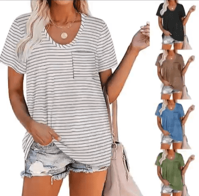 Women’s V-Neck Casual T-Shirt - Image 5