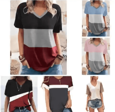 Women’s V-Neck Casual T-Shirt - Image 7