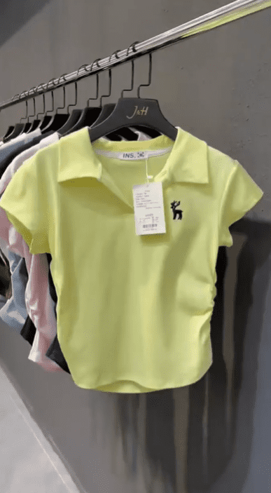 Women’s Slim-Fit Cotton V-Neck Polo Shirt - Image 7