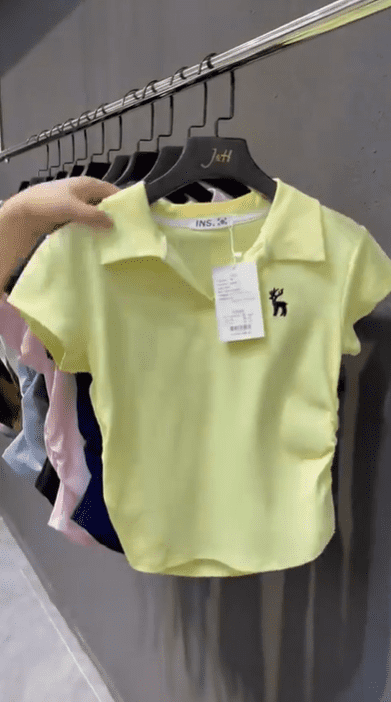 Women’s Slim-Fit Cotton V-Neck Polo Shirt - Image 8