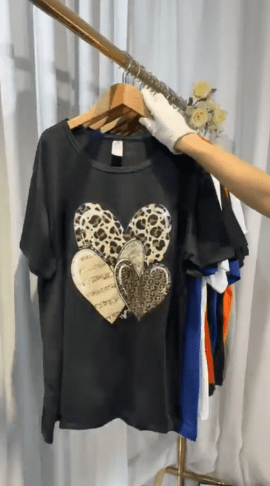 Women’s Leopard Bow Graphic T-Shirt - Image 10