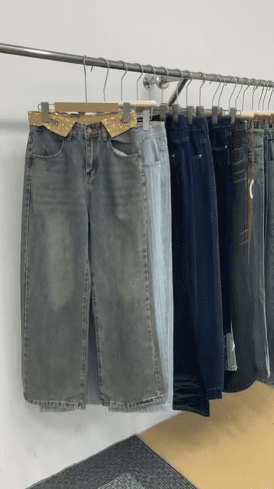 High Waist Wide Leg Denim Jeans For Women - Image 16