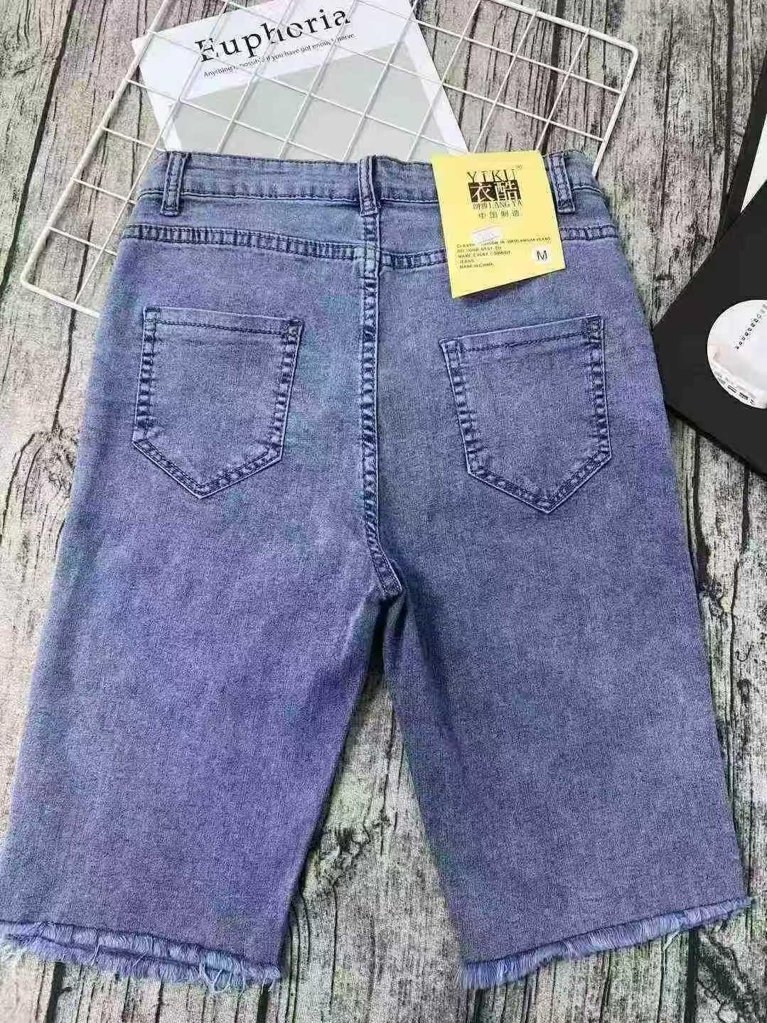 Women’s High-Waist Denim Bermuda Shorts - Image 8