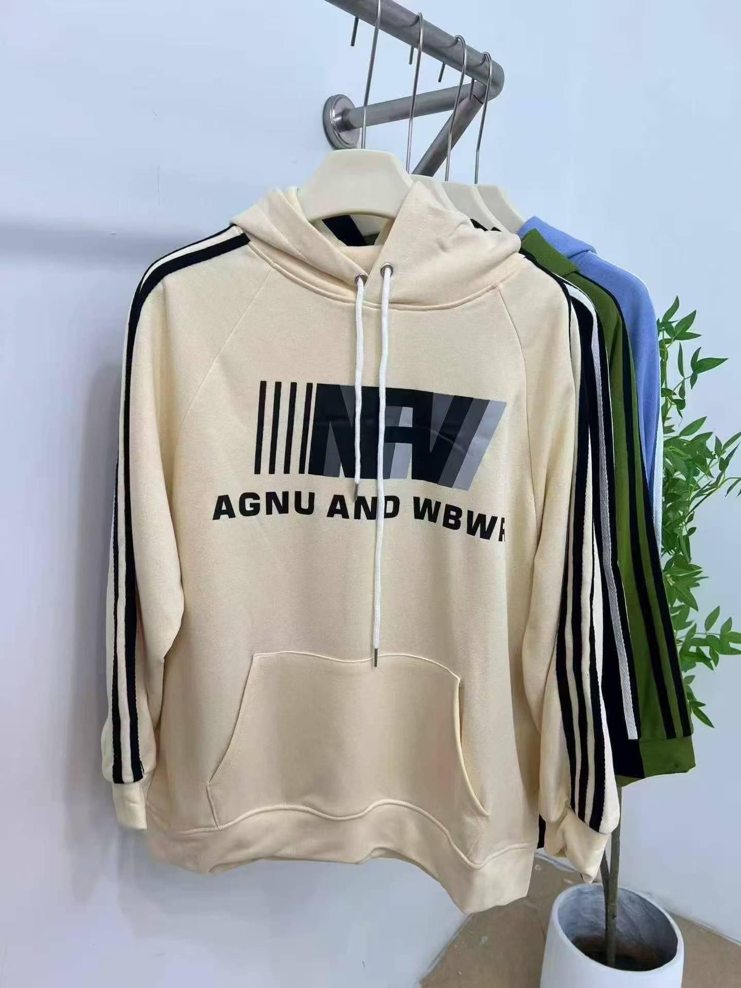 Women’s Oversized Striped Sleeve Graphic Hoodie - Image 6