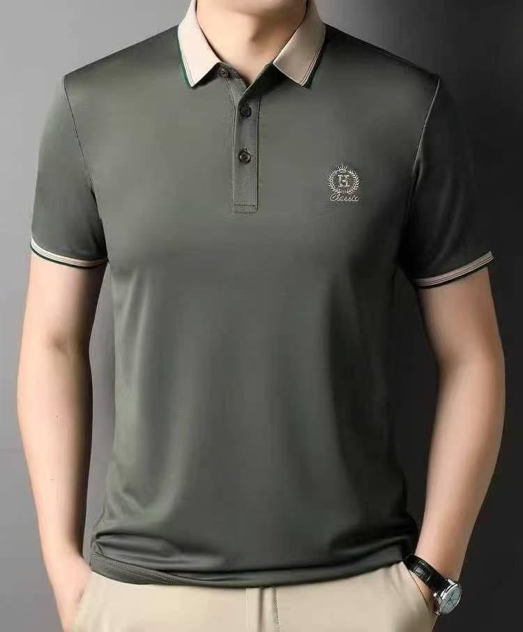 Men’s Contrast Collar Embroidered Polo Shirt - Image 4