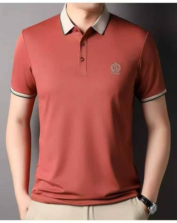 Men’s Contrast Collar Embroidered Polo Shirt - Image 5