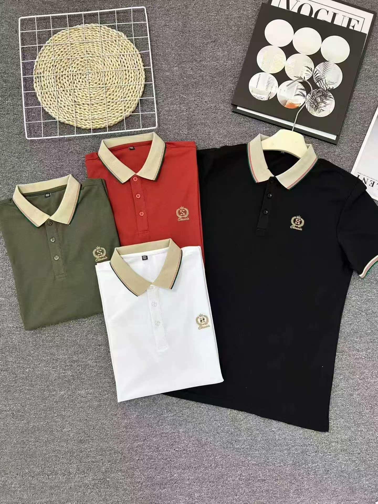 Men’s Contrast Collar Embroidered Polo Shirt - Image 6