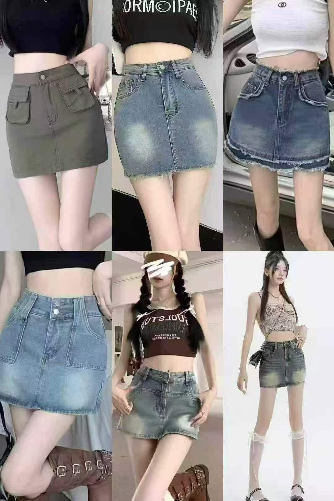 Women’s High-Waist Denim Skort - Image 1