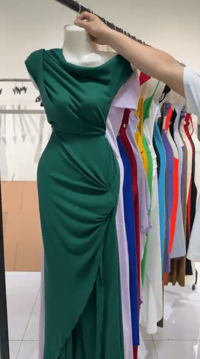 Elegant Ruched Sleeveless Evening Party Dress - Image 2
